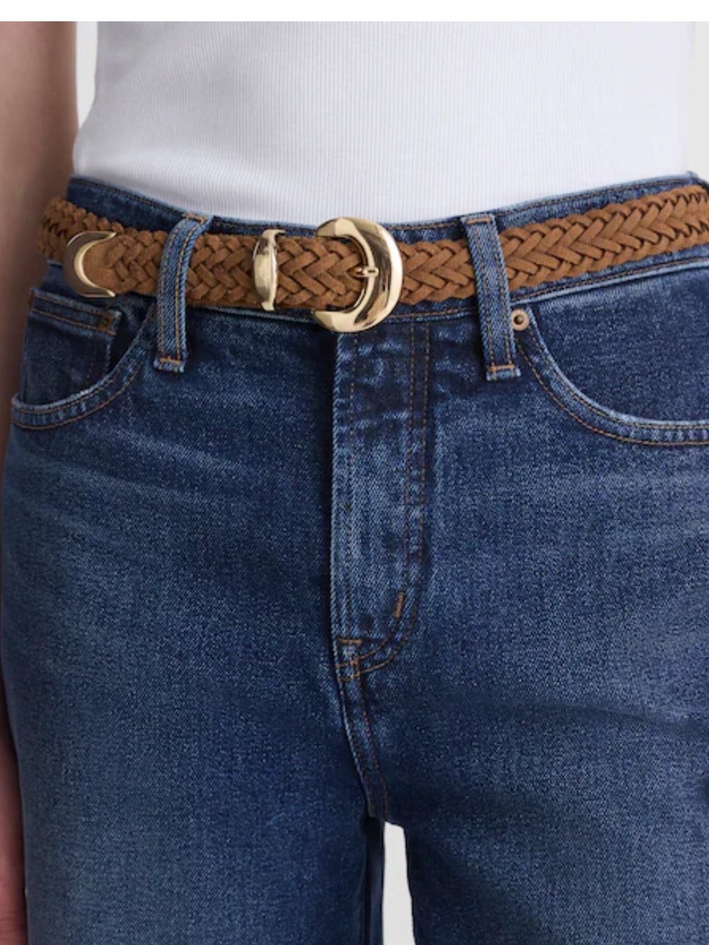 Madewell Domed-Buckle Wide Belt Size XL-XXL (Sz 14-18) NWOT in “Aged Cognac”